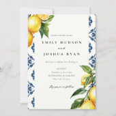 Invitation Citron Citrus Positano Mariage italien (Devant)