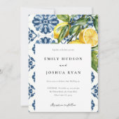 Invitation Citron Citrus Positano Mariage italien (Devant)
