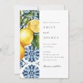Invitation Citron Citrus Positano Mariage italien (Devant)