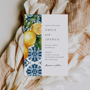Invitation Citron Citrus Positano Mariage italien