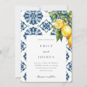 Invitation Citron Citrus Positano Mariage italien (Devant)