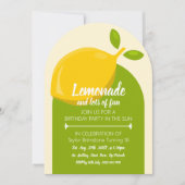 Invitation Citron design, Lemonade et beaucoup d'Anniversaire (Devant)
