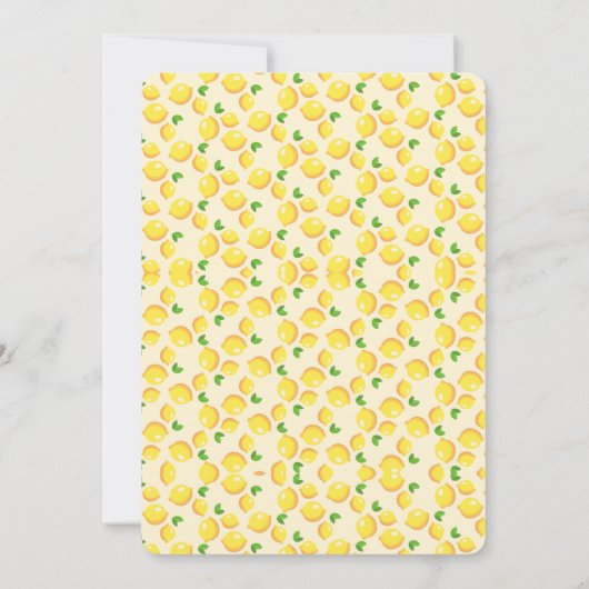 Invitation Citron design, Lemonade et beaucoup d'Anniversaire (Dos)