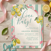 Invitation Citron d'été Citrus Bow Itallian Ciao Bébé Douche