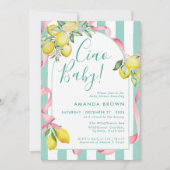 Invitation Citron d'été Citrus Bow Itallian Ciao Bébé Douche (Devant)