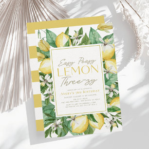 Invitation Citron doux facile Trois Citrus confortable 3e ann