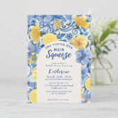 Invitation Citron elle a trouvé sa principale douche de nupti (Debout devant)