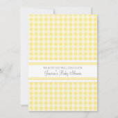 Invitation Citron En vichy Douche bébé personnalisée Invitati (Devant)