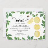 Invitation Citron Et Bumblebebe 1er anniversaire (Devant)