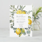 Invitation Citron et Fête des mariées d'olive (Debout devant)