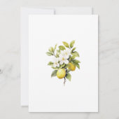 Invitation Citron et Fête des mariées d'olive (Dos)