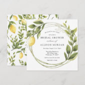 Invitation Citron et verdure Fête des mariées de couronne (Devant / Derrière)
