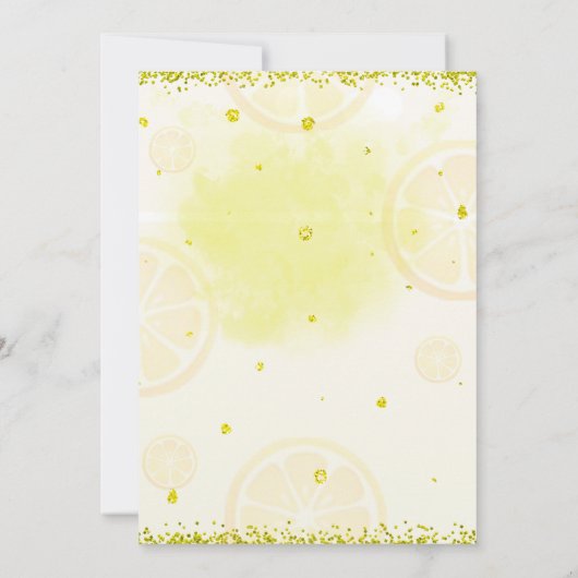 Invitation citron Fête citron (Dos)