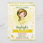 Invitation citron Fête citron (Devant / Derrière)