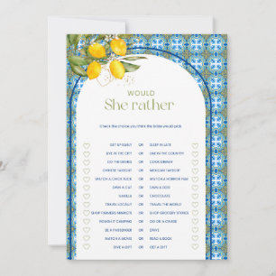 Invitation Citron Fête des mariées Voudrait-Elle Plutôt Game 