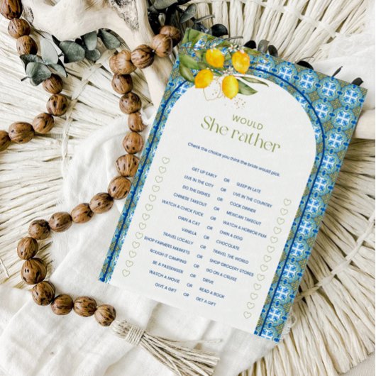 Invitation Citron Fête des mariées Voudrait-Elle Plutôt Game 