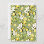 Invitation Citron floral | Elégante Fête des mariées verte Ja (Dos)