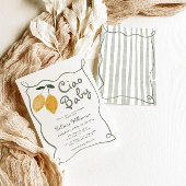 Invitation Citron Italien Amalfi Baby shower neutre