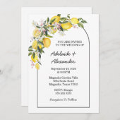 Invitation Citron Jaune Agrume (Devant / Derrière)