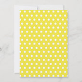 Invitation Citron jaune Baby shower Polkadot Unisex (Dos)