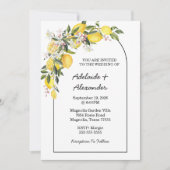 Invitation Citron Jaune Citrus (Devant)