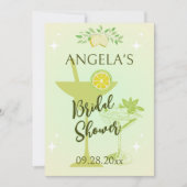 Invitation Citron Jaune Cocktail Fête des mariées (Devant)