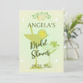 Invitation Citron Jaune Cocktail Fête des mariées (Debout devant)