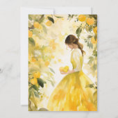 Invitation Citron jaune d'été Fête des mariées d'agrumes oran (Dos)