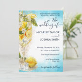 Invitation Citron Limoncello Photo Italie Destination Mariage (Debout devant)