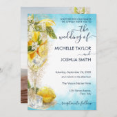 Invitation Citron Limoncello Photo Italie Destination Mariage (Devant / Derrière)