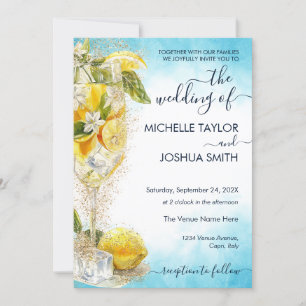 Invitation Citron Limoncello Photo Italie Destination Mariage