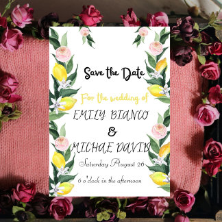 Invitation Citron Mariage Citron Jaune