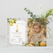 Invitation Citron méditerranéen 1er 2e 3e anniversaire photo (Debout devant)
