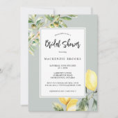 Invitation Citron méditerranéen Elégante Fête des mariées d'a (Devant)