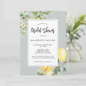 Invitation Citron méditerranéen Elégante Fête des mariées d'a (Debout devant)