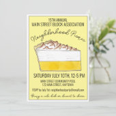 Invitation Citron Meringue Pie Slice Pique-nique Cuisine Potl (Debout devant)