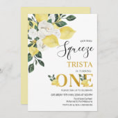 Invitation Citron Notre Squeeze Principal Premier Anniversair (Devant / Derrière)