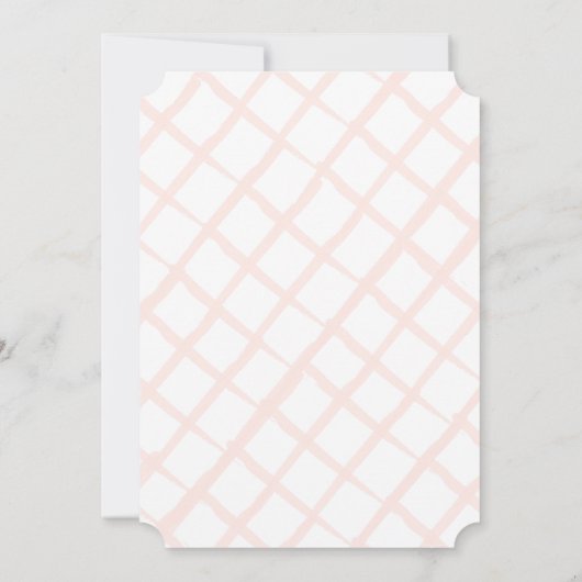 Invitation Citron peint à la main fille rose 1er anniversaire (Dos)