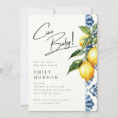 Invitation Citron Positano Baby shower italien (Devant)