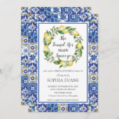 Invitation Citron principal Squeeze Fête des mariées méditerr (Devant / Derrière)