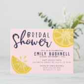 Invitation Citron rose Fête des mariées (Debout devant)