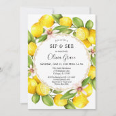 Invitation Citron sip et voir, rencontrer et accueillir bébé  (Devant)