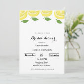 Invitation Citron thème été nuptiale douche (Debout devant)