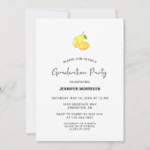 Invitation Citron Thème Graduation Party Boho Modern Chic (Devant)