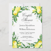 Invitation Citron Verdure Floraison Couple Bain (Devant)