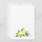 Invitation Citron Verdure Floraison Couple Bain (Dos)