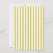 Invitation Citron Vert Élégant Moderne Rayures Mariage (Dos)