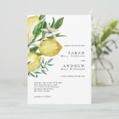 Invitation Citron vert Mariage moderne (Debout devant)