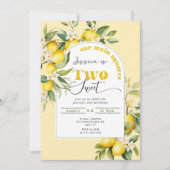 Invitation Citronade pressé Deux douces 2ème anniversaire (Devant)