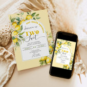 Invitation Citronade pressé Deux douces 2ème anniversaire